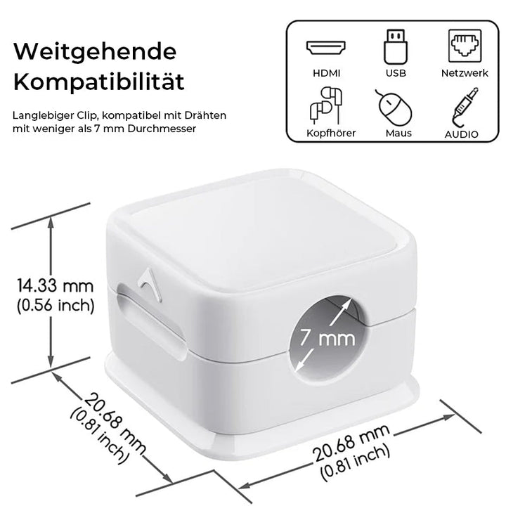 CableEase™ Magnetischer Kabelspeicher-Organizer (6 Stück) | 50% RABATT
