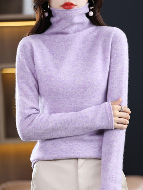 Audrey™ 100% Pure Wol Rollkragenpullover