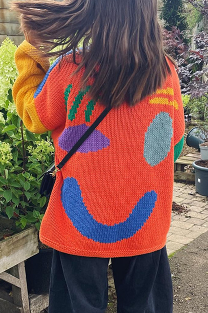 Emma | Lässiger Smiley-Pullover