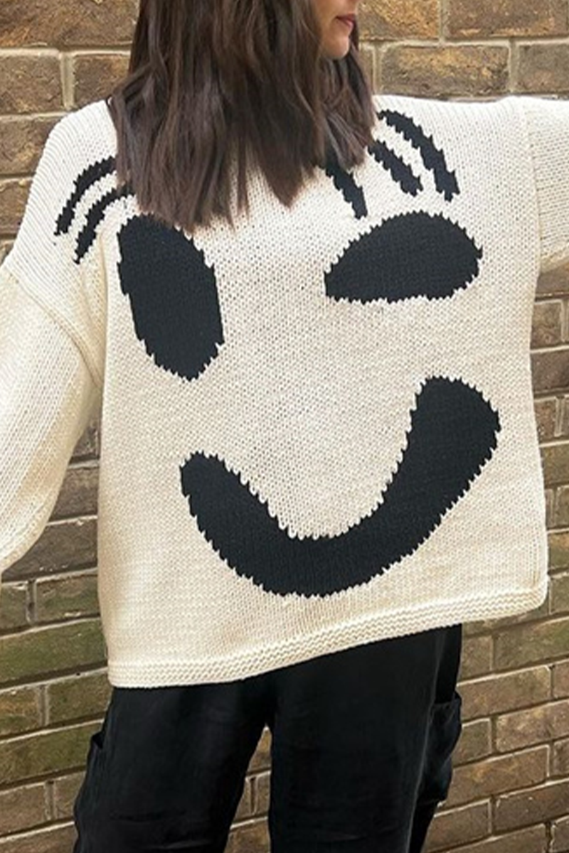 Emma | Lässiger Smiley-Pullover