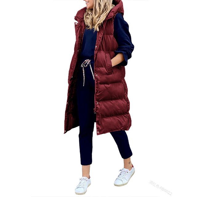 Cynthia™ Weste Langer Baumwollmantel Ärmellose lockere Jacke