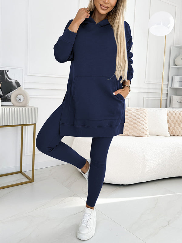 Chic Comfort Set: Damen-Kapuzenpulli und Leggings im Set (2-teilig)