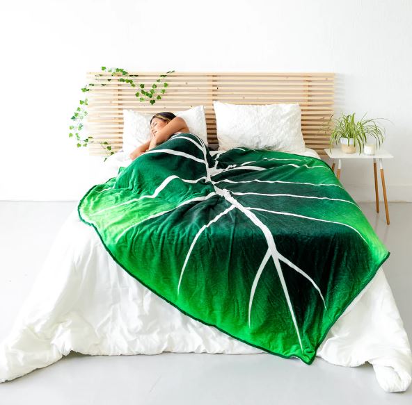 ComfyLuxe™ - Blattförmige Fleecedecke