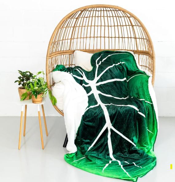 ComfyLuxe™ - Blattförmige Fleecedecke