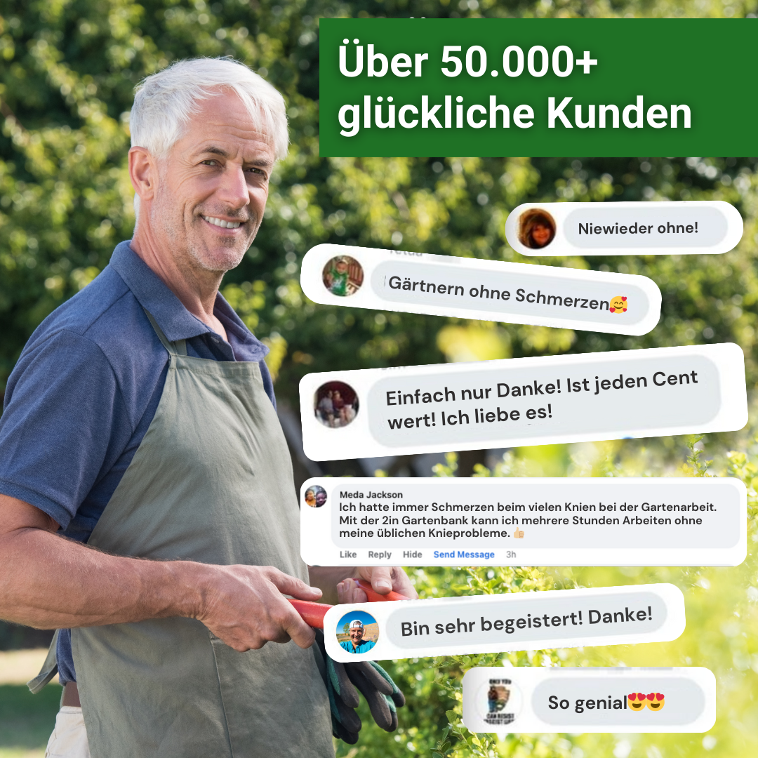 2in1 Knie- & Sitzbank für den Garten