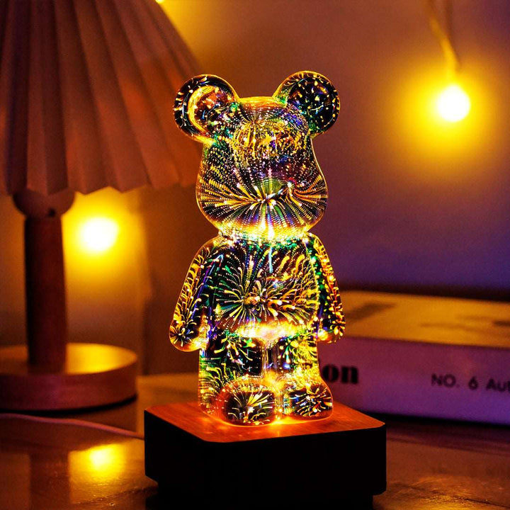GlowingBear™ – 3D Feuerwerk Lampe mit magischem Lichteffekt