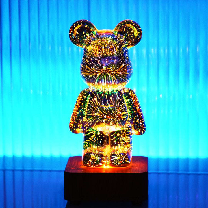 GlowingBear™ – 3D Feuerwerk Lampe mit magischem Lichteffekt