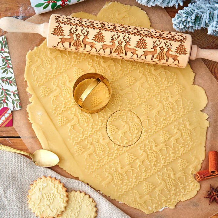EasyCarve™ - Weihnachtliche Rolling Pins aus Holz [Letzter Tag Rabatt]