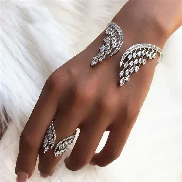 50% RABATT | EleganceWings™ - Engelsflügel Legierung Ring & Armband [Letzter Tag Rabatt]