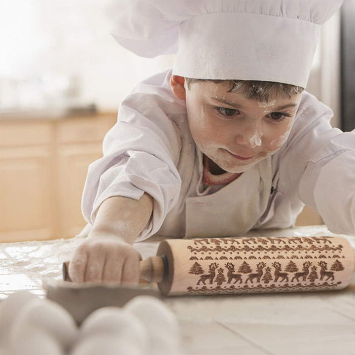 EasyCarve™ - Weihnachtliche Rolling Pins aus Holz [Letzter Tag Rabatt]