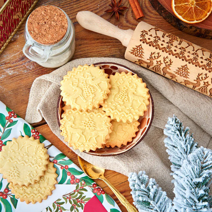 EasyCarve™ - Weihnachtliche Rolling Pins aus Holz [Letzter Tag Rabatt]