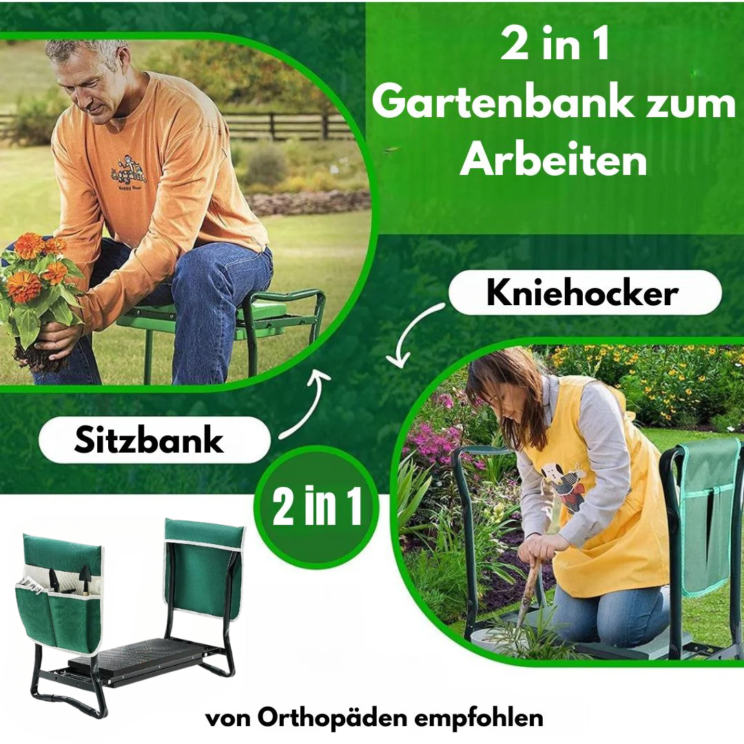 2in1 Knie- & Sitzbank für den Garten