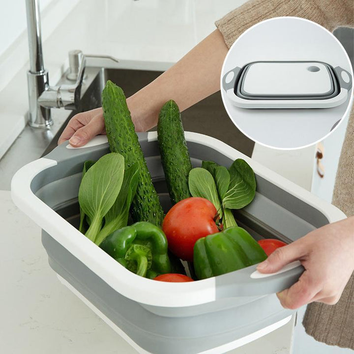 50% RABATT | SliceBasket™ - Multifunktionelle Schneidebretter und klappbarer Abtropfkorb