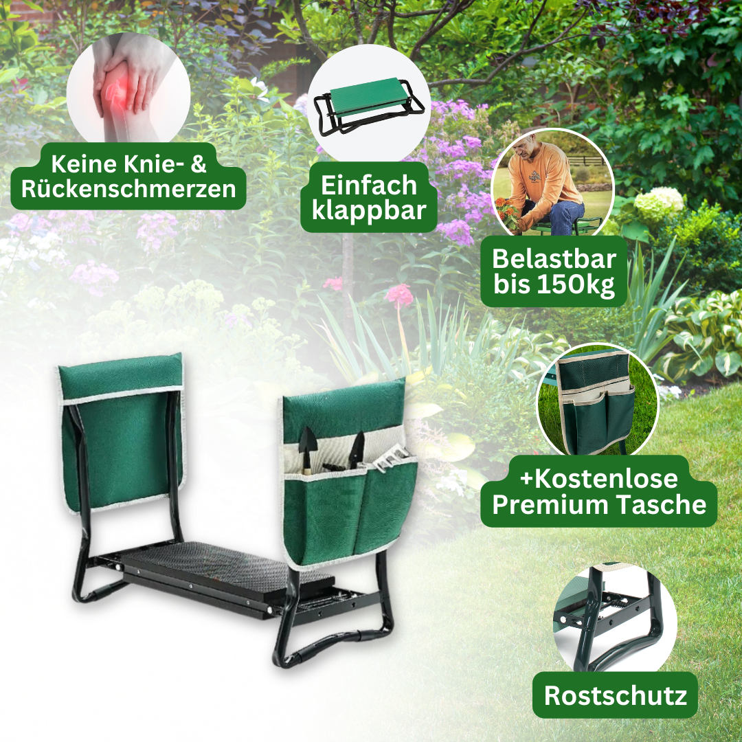 2in1 Knie- & Sitzbank für den Garten