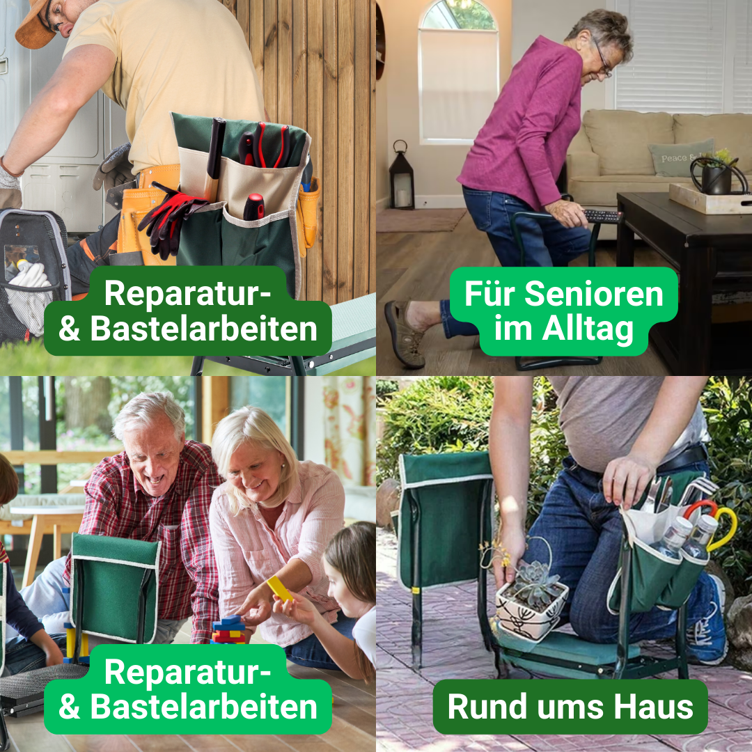 2in1 Knie- & Sitzbank für den Garten