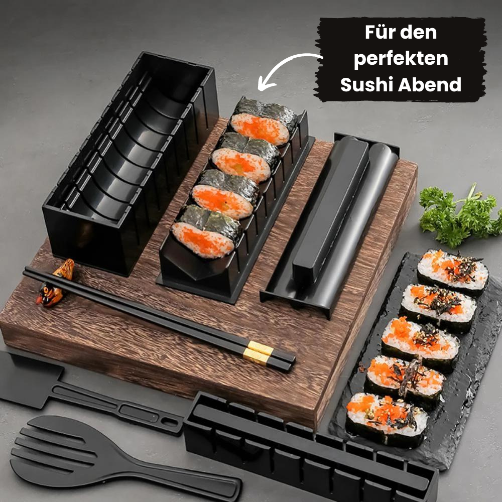 SushiPro™ – Sushi Maker Set (3 Formen + GRATIS Löffel & Gabel)