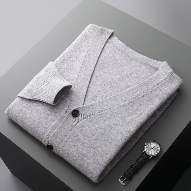 50% RABATT || Florian™ - Herren Pullover mit V-Ausschnitt in Einfarbig