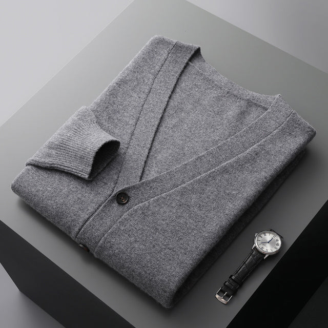 50% RABATT || Florian™ - Herren Pullover mit V-Ausschnitt in Einfarbig