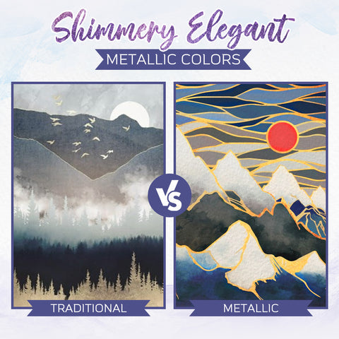 ChromeArt™ - Metallische Aquarelle Malset