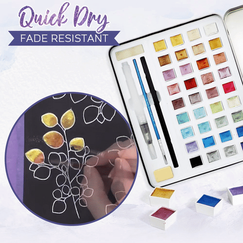 ChromeArt™ - Metallische Aquarelle Malset