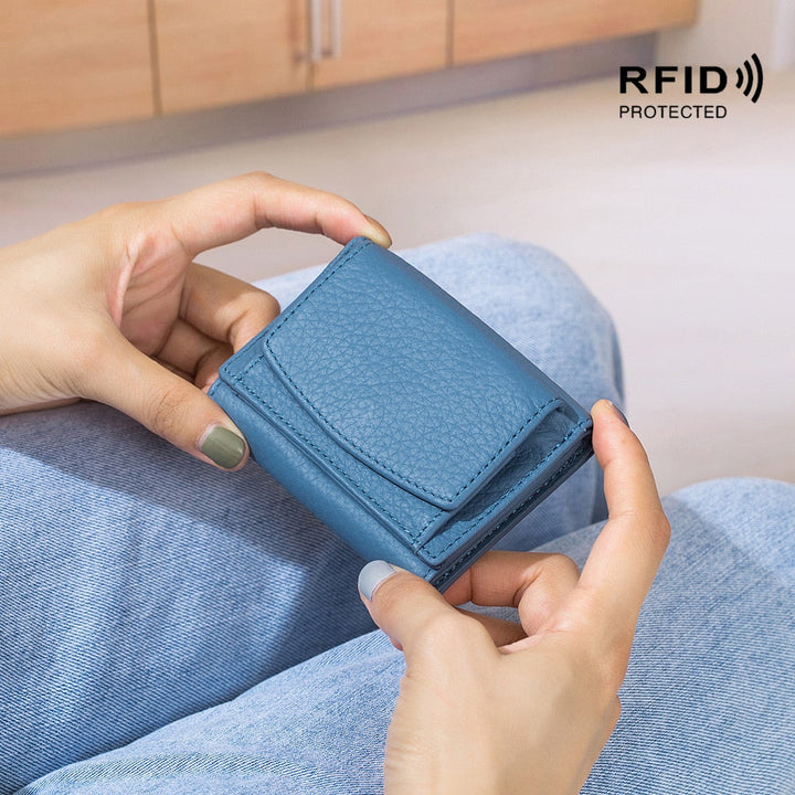 EasyFlair™️ - Sichere und kompakte Mini-Geldbörse aus veganem Leder mit RFID-Schutz