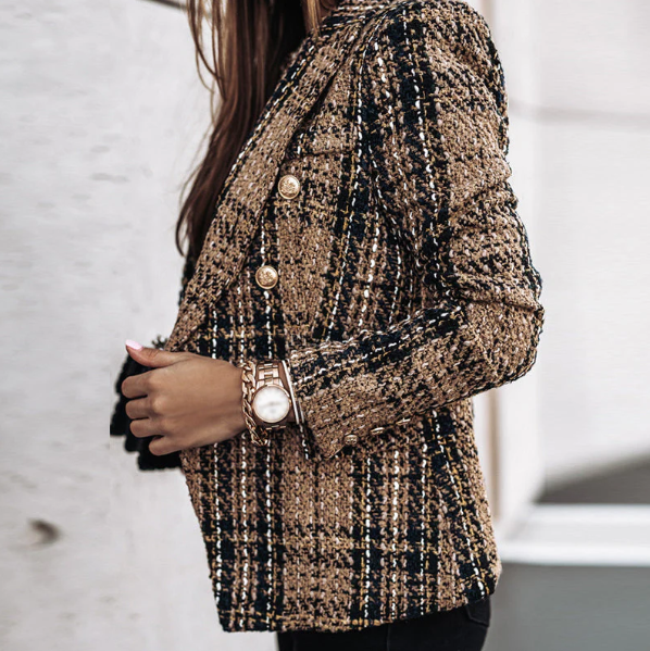 Manuela | Schicker karierter Blazer