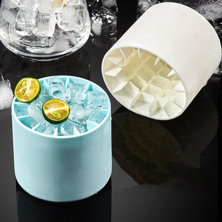 Freeze™ - Tragbarer Silikon-Eiswürfelform mit Deckel für perfekte Eiswürfel