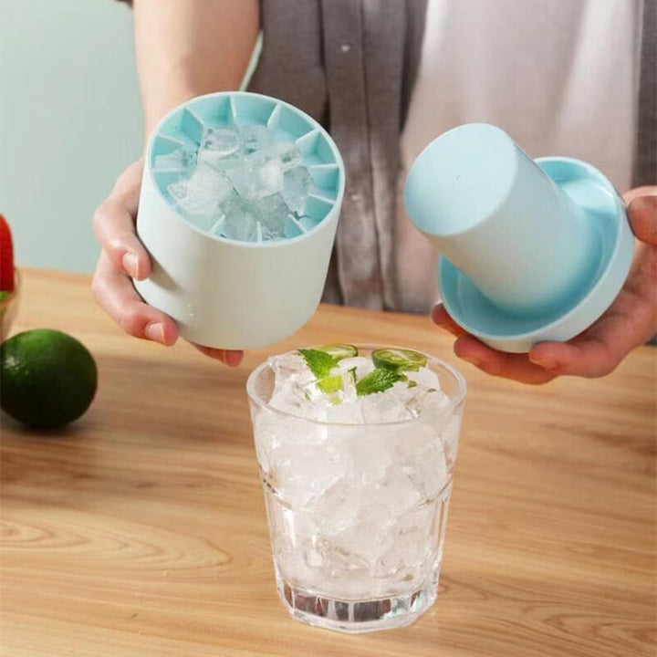 Freeze™ - Tragbarer Silikon-Eiswürfelform mit Deckel für perfekte Eiswürfel