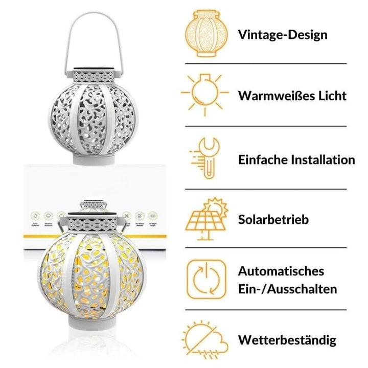 Kabellose LED-Solarleuchte aus Eisen – Ideal für Außenbereiche