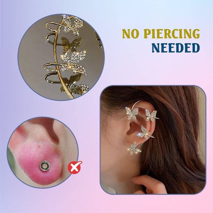 FlyRings™ - Elegante Schmetterling Ohrringe | 1+1 Gratis Aktion