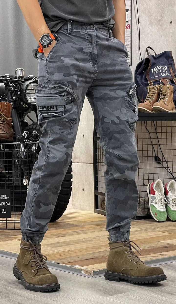 Strider™ Cargo | Distressed Slim Fit Biker Jeans