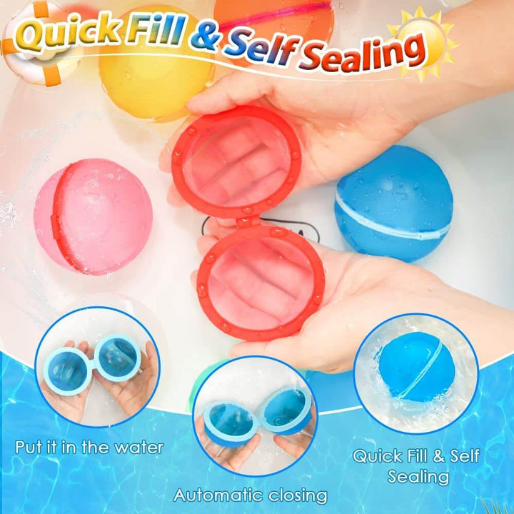 EasySplash™ - Wiederverwendbare Wasserballons für grenzenlosen Sommer-Spaß! | 4+4 GRATIS