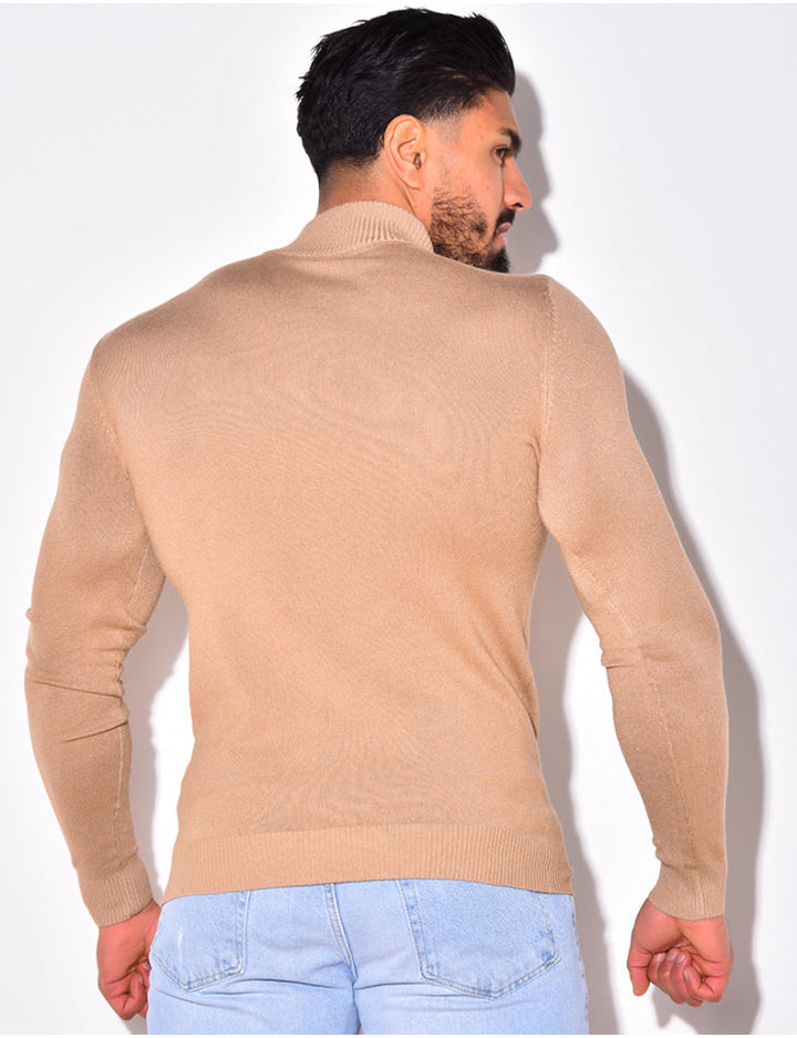 50% RABATT || Otto™ - Halblanger Rollkragenpullover mit Reißverschluss