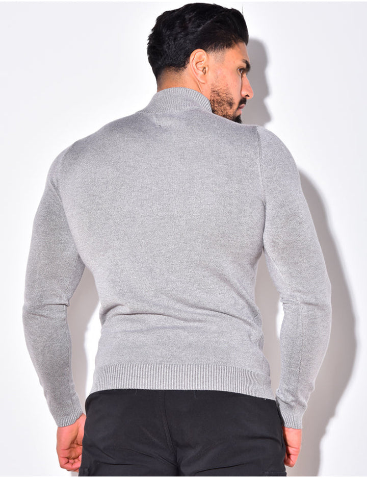 50% RABATT || Otto™ - Halblanger Rollkragenpullover mit Reißverschluss