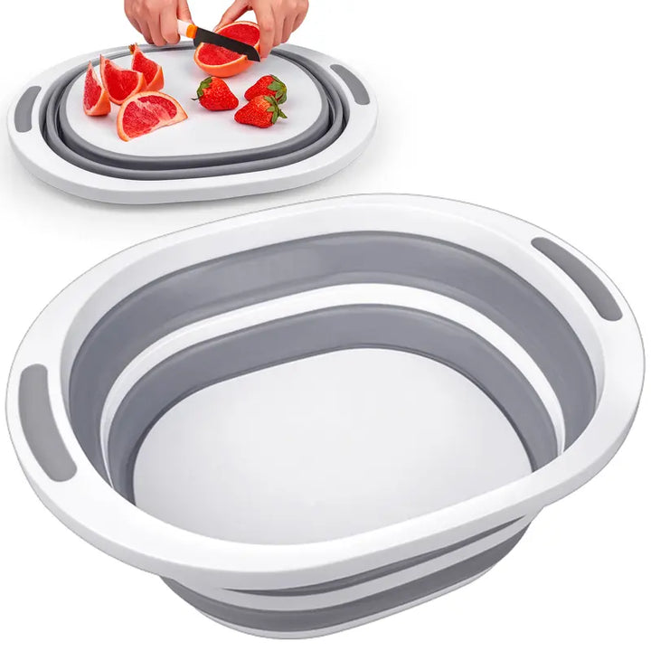 50% RABATT | SliceBasket™ - Multifunktionelle Schneidebretter und klappbarer Abtropfkorb