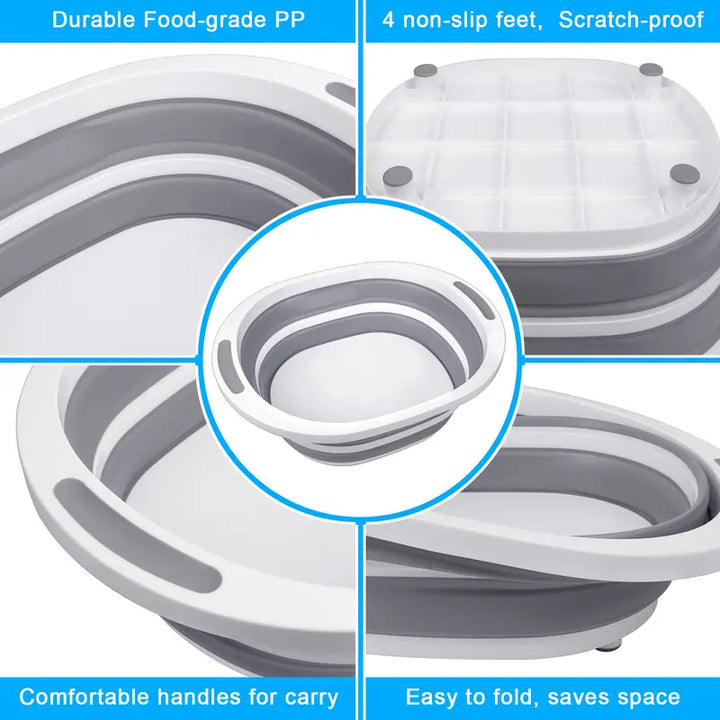 50% RABATT | SliceBasket™ - Multifunktionelle Schneidebretter und klappbarer Abtropfkorb